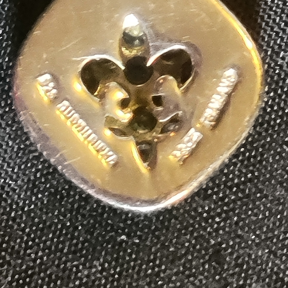 Judith Ripka Silver and Gold Textured Pendant - Picture 6 of 6